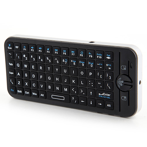 iPazzPort KP-810-16V Handheld 2.4GHz Voice Wireless Air Mouse + Keyboard Black - Click Image to Close